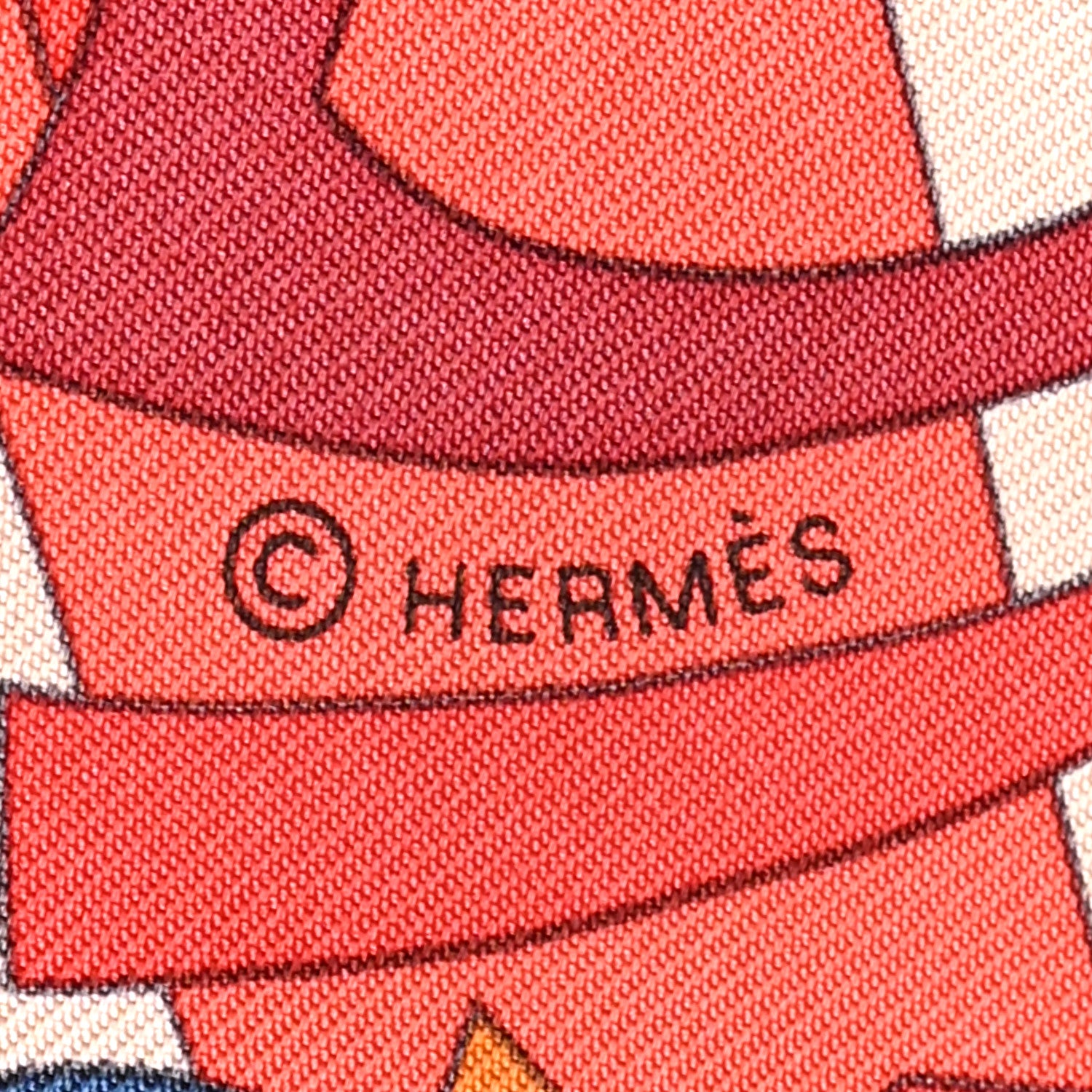 Hermes Silk Le Nombre D'Or Twilly Orange Corail Jaune Doll 3 of 3