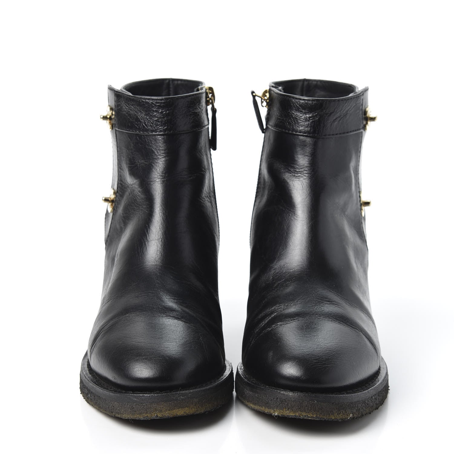 Chanel Calfskin CC Turnlock Ankle Boots 39 Black 2 of 10