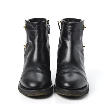 Chanel Calfskin CC Turnlock Ankle Boots 39 Black 2 of 10