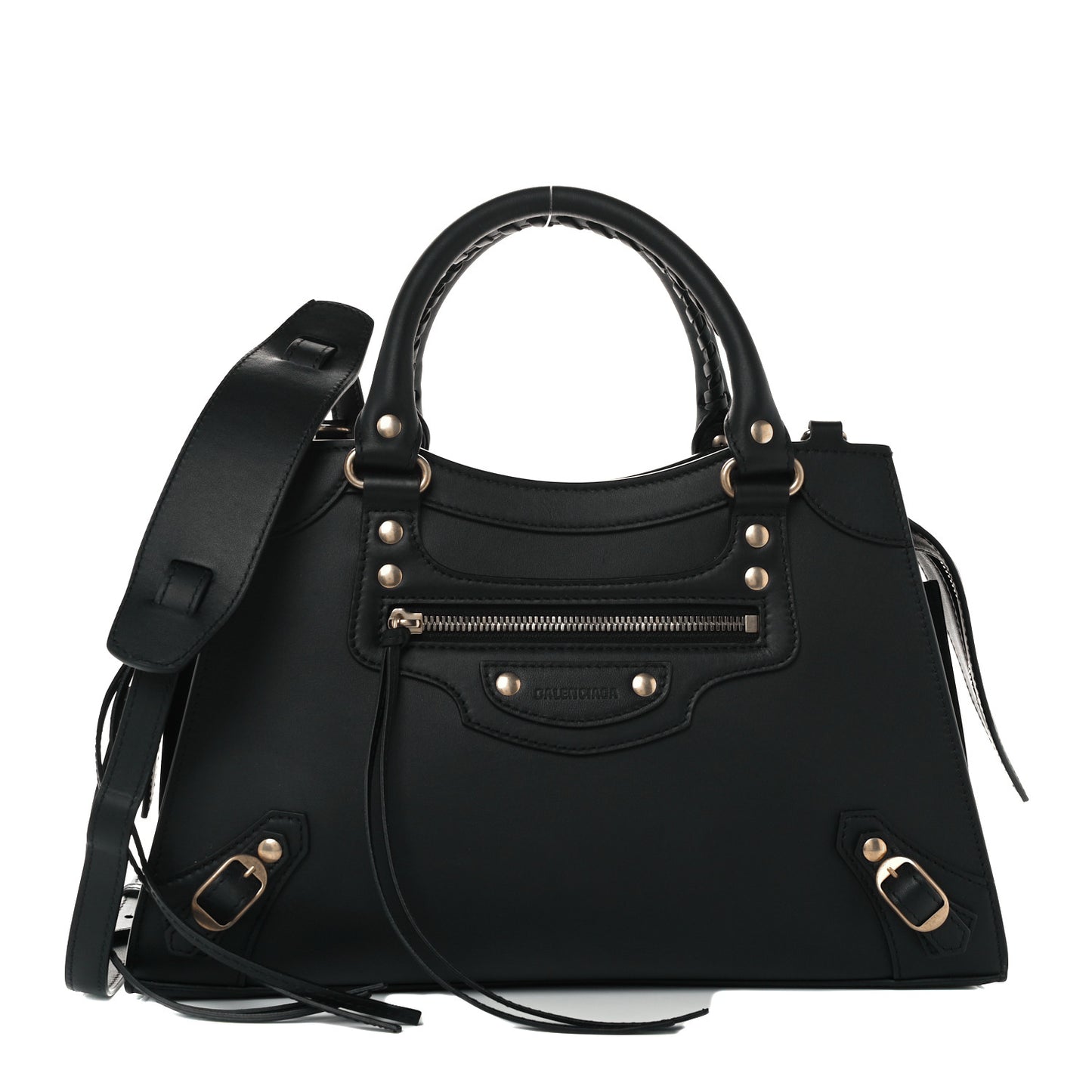 Smooth Calfskin Neo Classic Brass Hardware S City Black