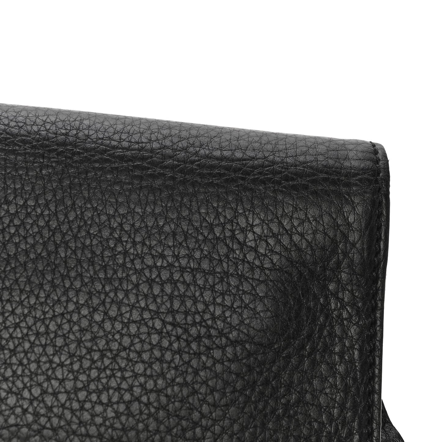 Pebbled Calfskin Medium Soho Clutch Black