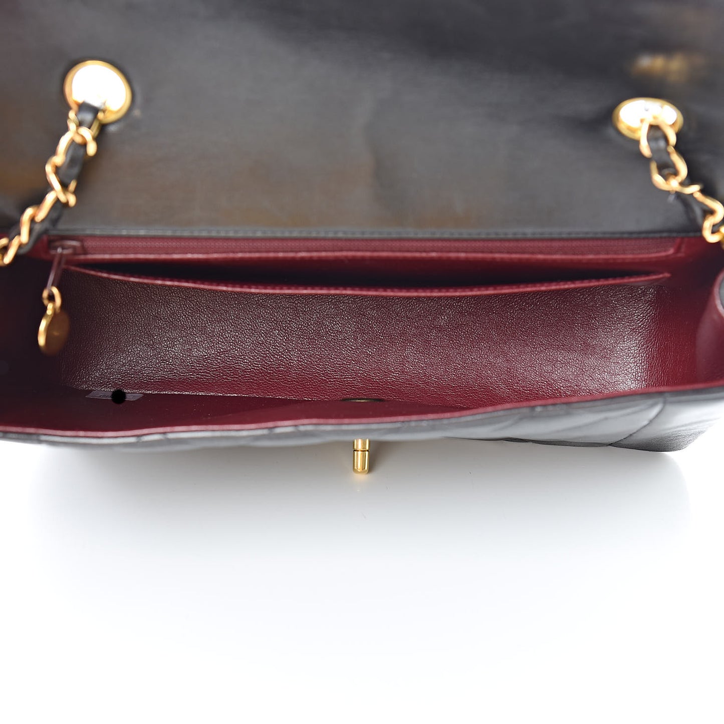 Lambskin Quilted Medium Single Flap Black
