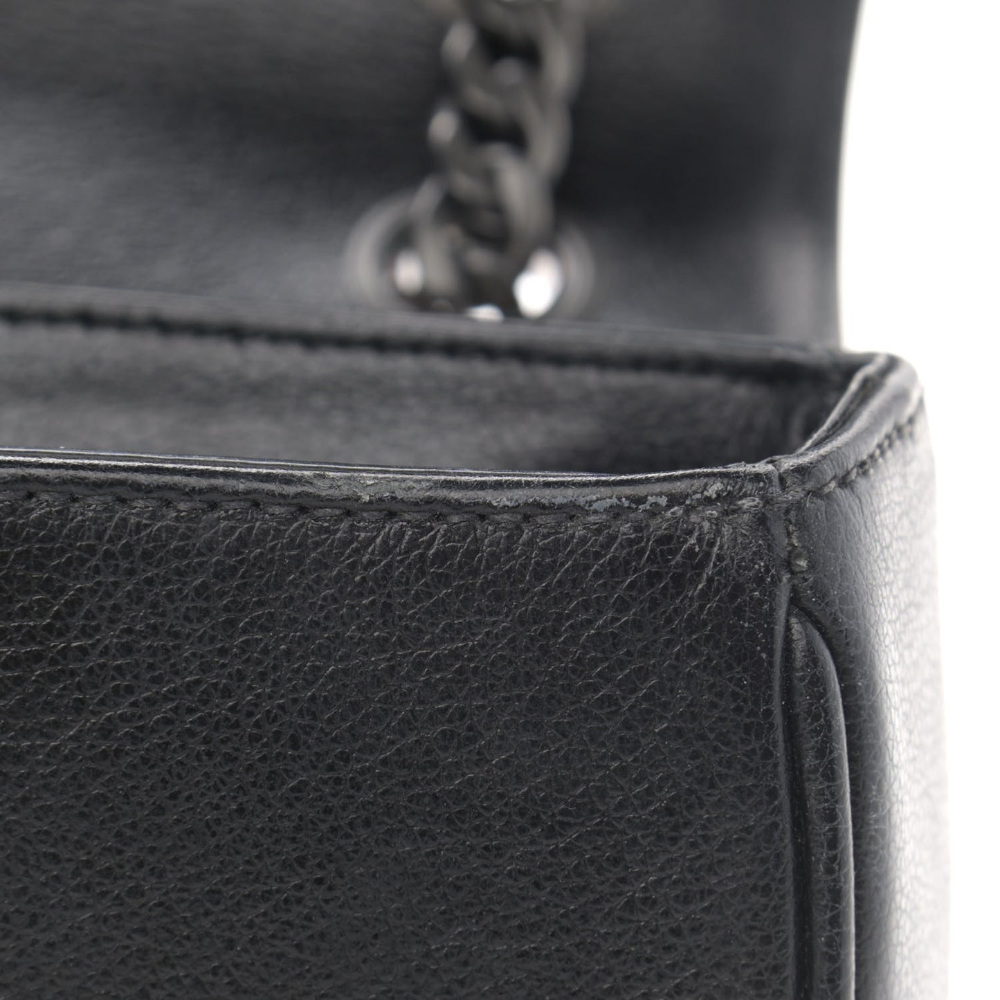 Glace Calfskin Studded Crossbody Fuoco Black