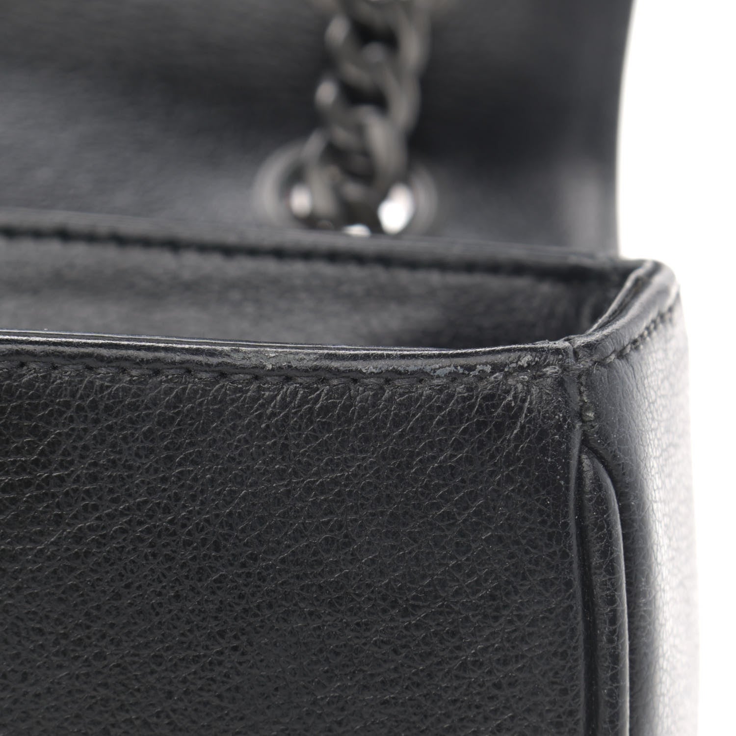 Prada Glace Calfskin Studded Crossbody Fuoco Black 12 of 13