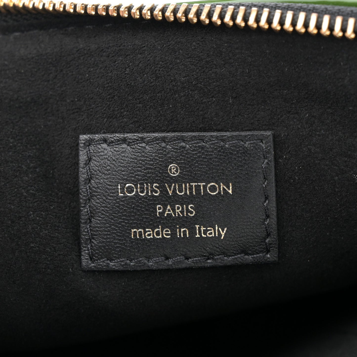 Patent Embossed Monogram Coussin PM Green Black