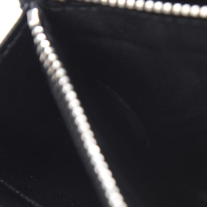 Prada Saffiano Oro Zip Around Wallet Black 7 of 9
