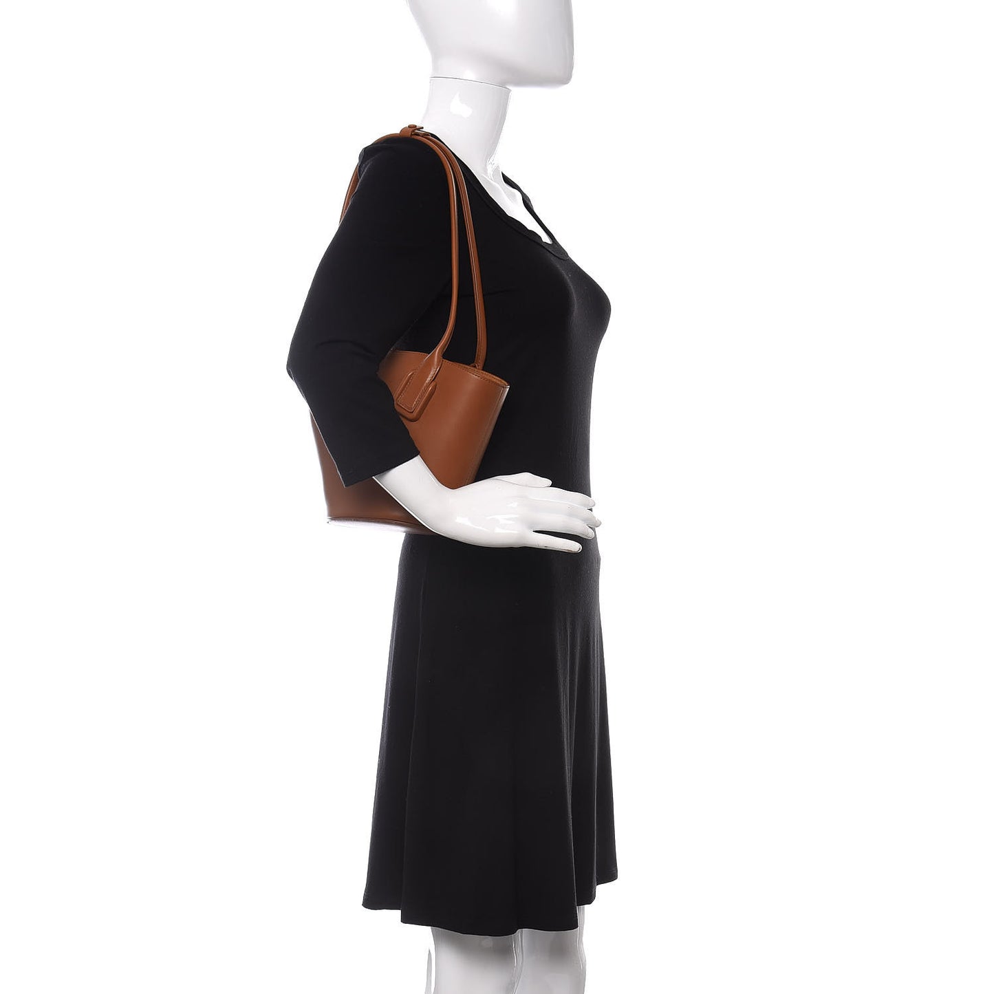 Calfskin Small Basket Tote Clay