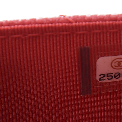 Chanel Caviar Chevron Quilted Flap Card Holder Red 8 of 9