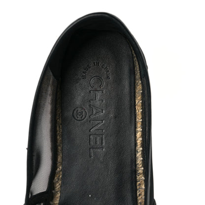 Chanel Mesh Grosgrain CC Espadrilles 40 Black 8 of 8