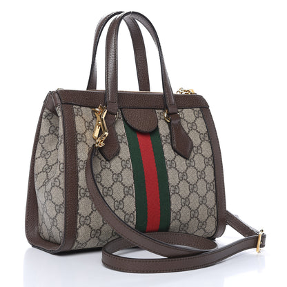 Gucci GG Supreme Monogram Small Ophidia Tote Bag Brown 3 of 9