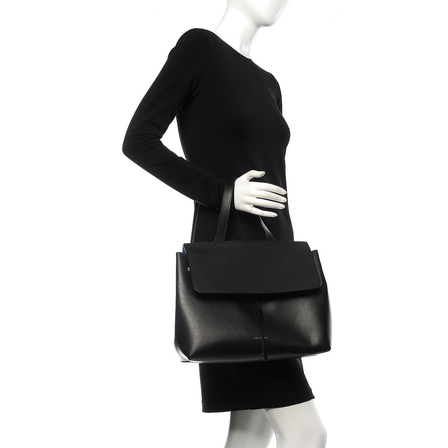 Mansur Gavriel Calfskin Lady Bag Black Royal 3 of 10