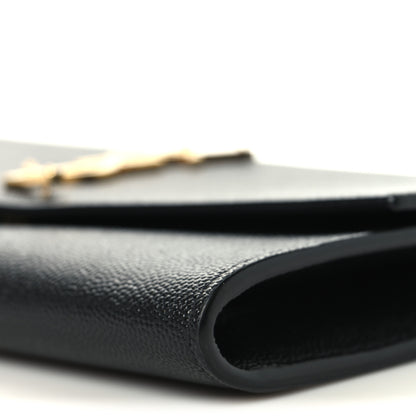 Saint Laurent Grain de Poudre Uptown Chain Wallet Black 10 of 11