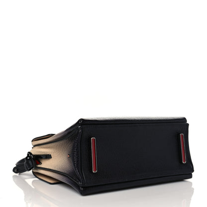 Christian Louboutin Grained Calfskin Ombre Passage Messenger Black Colombe 4 of 10