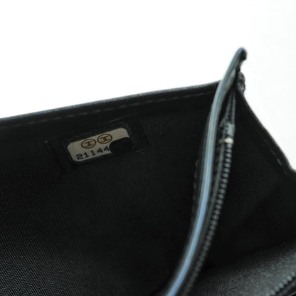 Chanel Lambskin Quilted Boy Yen Wallet Navy Blue Pearl 8 of 8