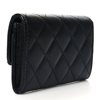 Chanel Caviar Quilted Crystal CC Flap Card Holder Black 3 of 10