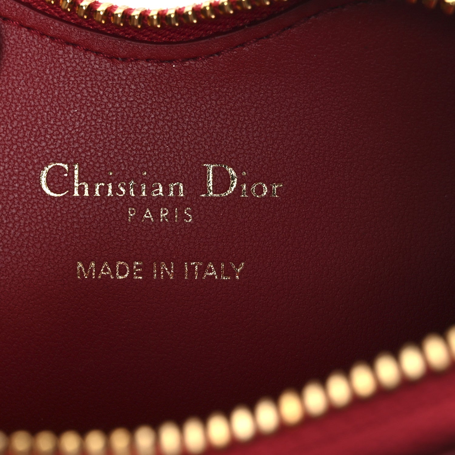 Christian Dior Calfskin Cannage Dioramour Caro Heart Pouch With Chain Bright Red 6 of 11