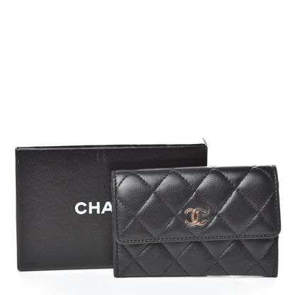 Chanel Lambskin Quilted Flap Card Holder Black 9 of 9