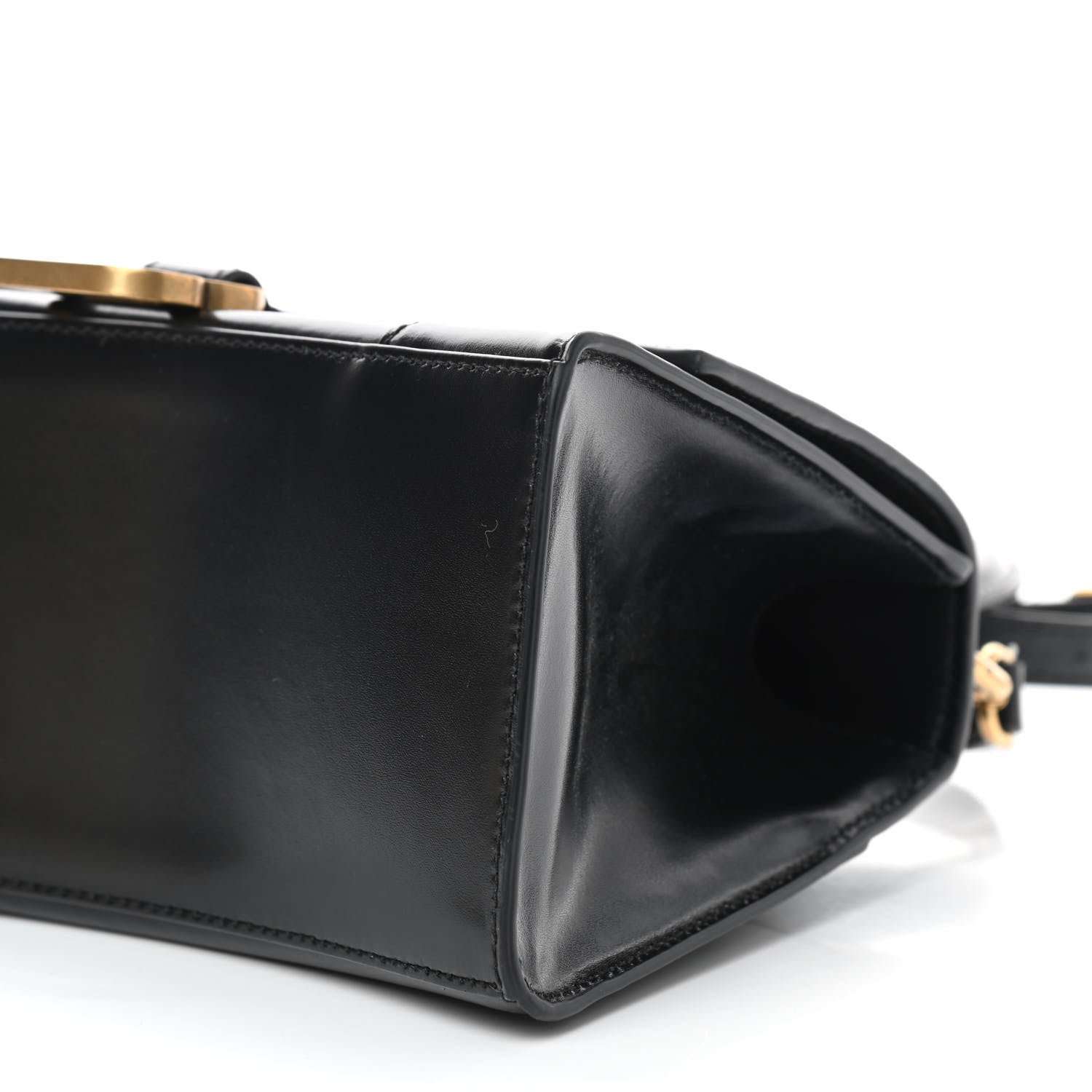 Balenciaga Shiny Box Calfskin Small Hourglass Top Handle Bag Black 5 of 10