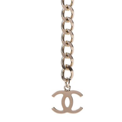 Chanel Calfskin Metal Padlock Necklace Gold Iridescent Blue 6 of 7
