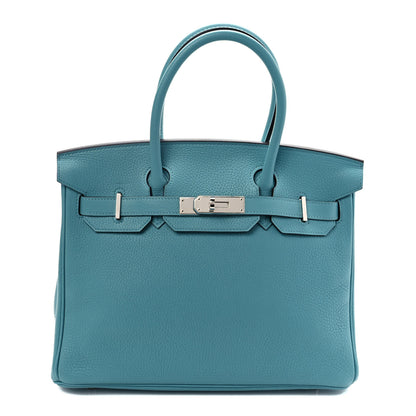 Hermes Taurillon Clemence Birkin 30 Bleu Saint Cyr 1 of 10