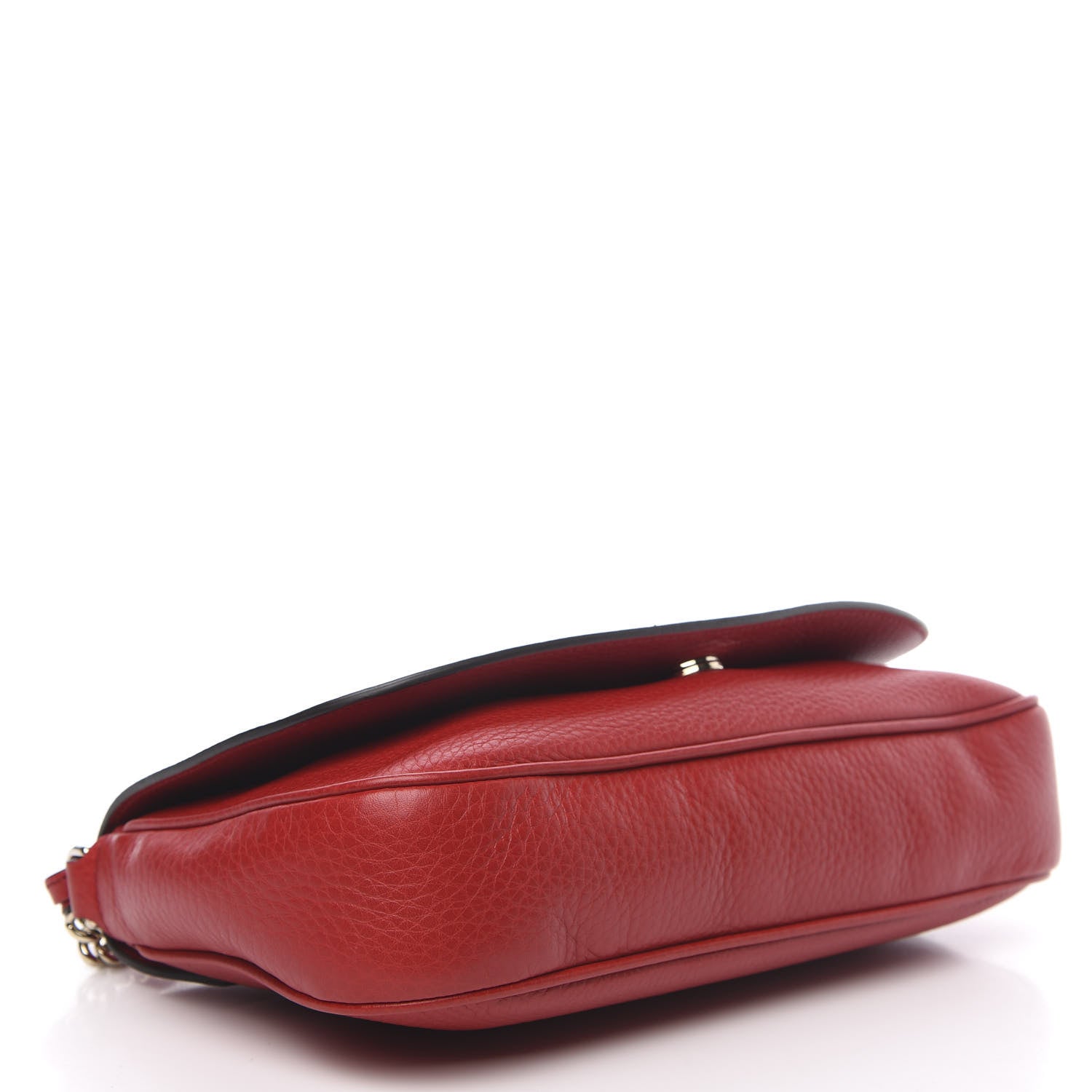 Gucci Pebbled Calfskin Medium Soho Flap Crossbody Tabasco Red 3 of 10