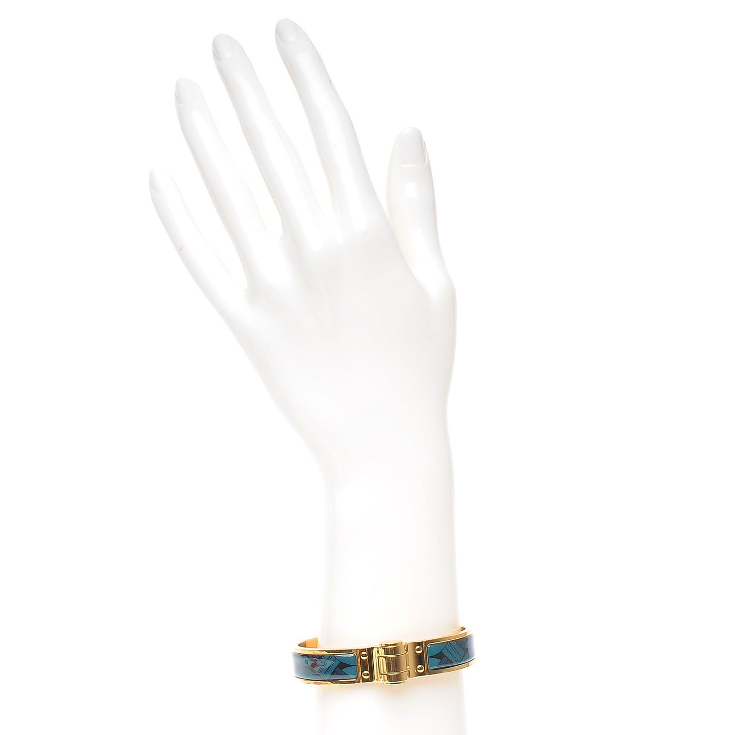 Enamel Printed Narrow Hinged Bracelet S