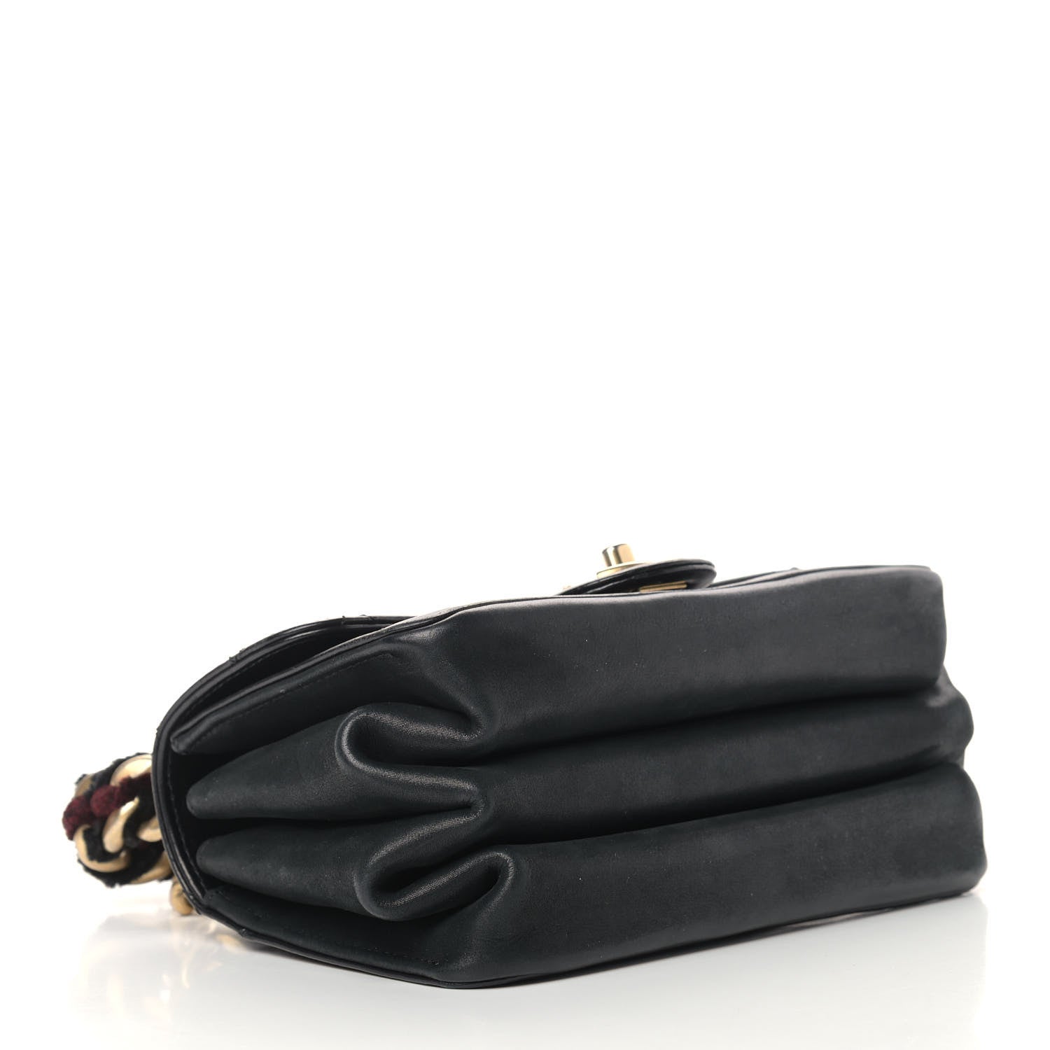 Chanel Iridescent Calfskin Quilted Mini Straight Lined Flap Black 4 of 12