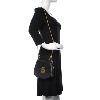 Chloe Grained Lambskin Mini Drew Shoulder Bag Black 2 of 8