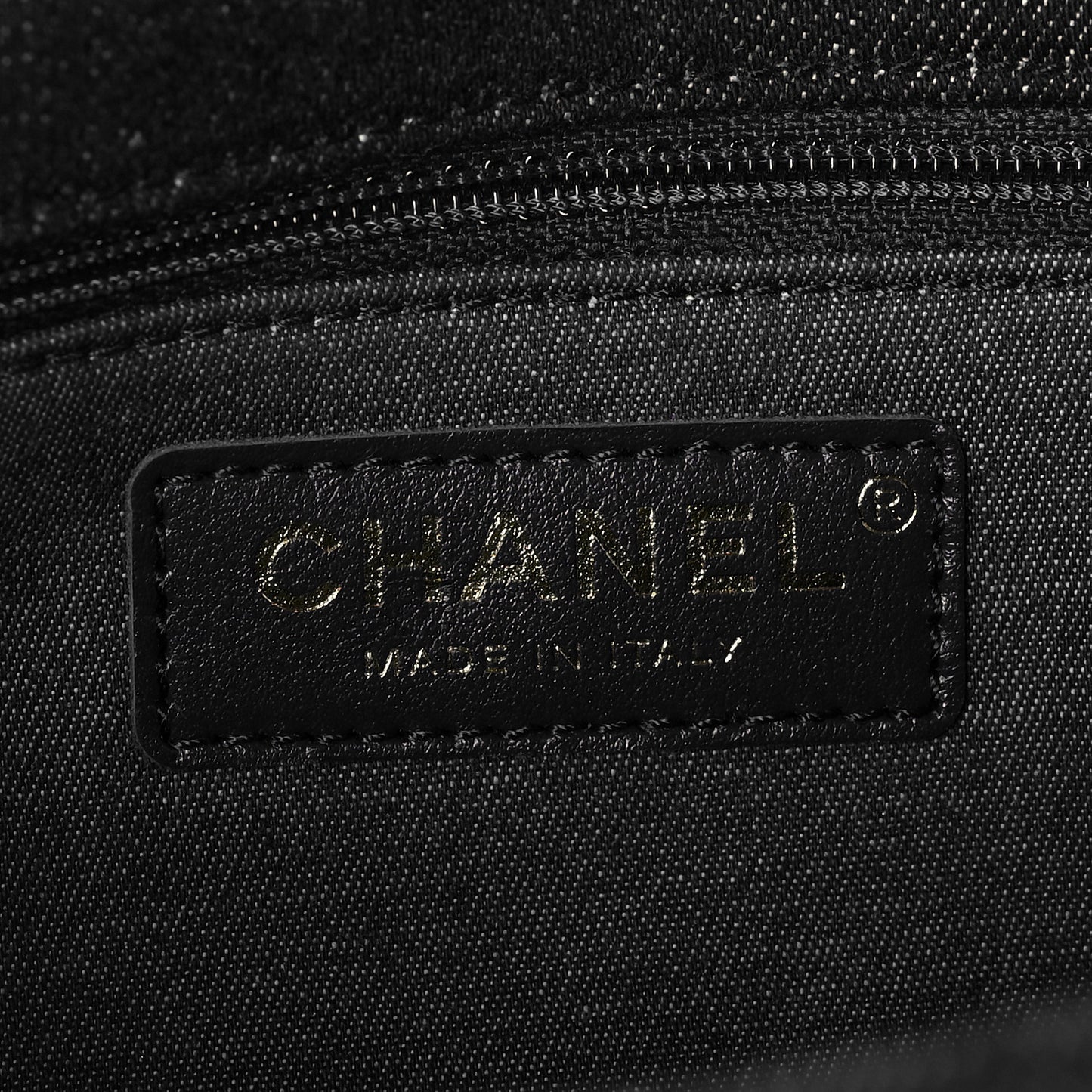 Denim Quilted Medium Funky Town Flap Black