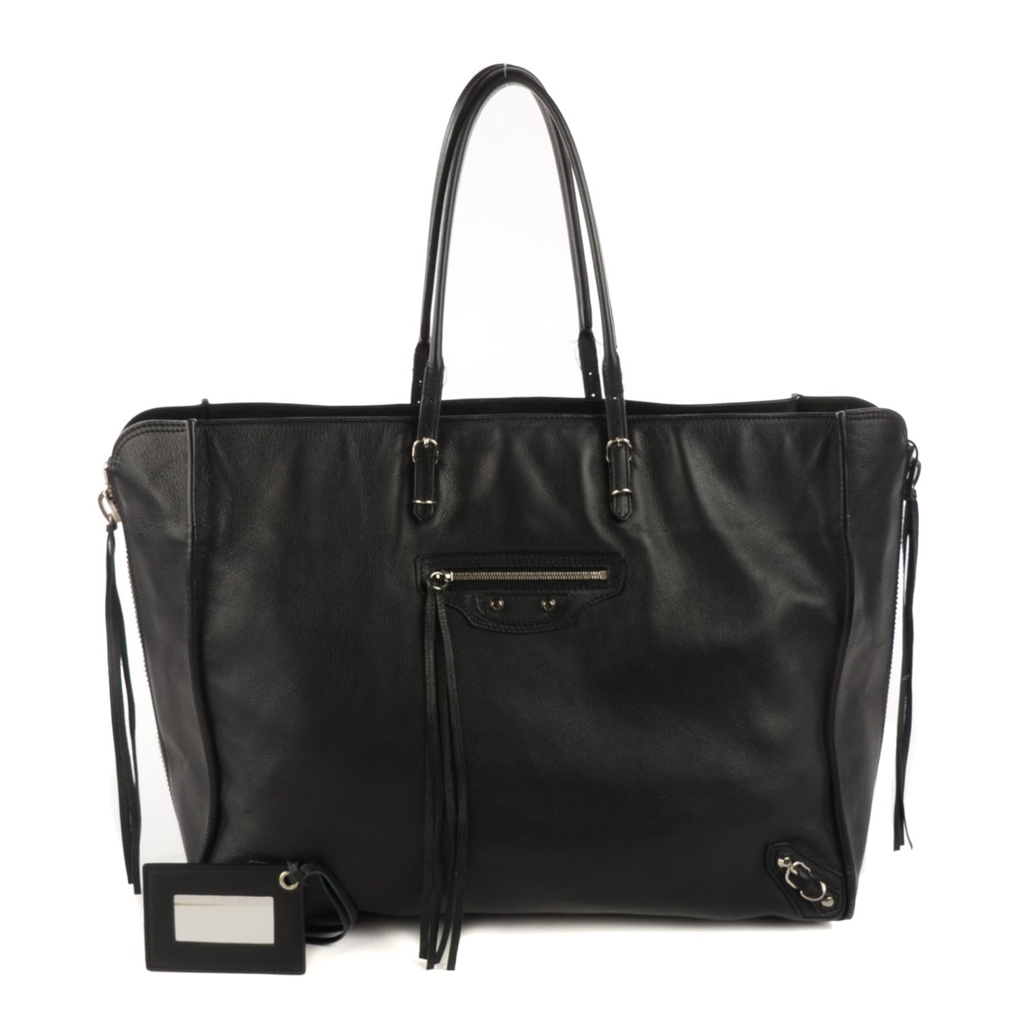 Supple Calfskin Papier A4 Tote Black