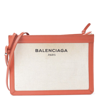 Balenciaga Cotton Canvas Pochette Crossbody Bag Orange 1 of 15