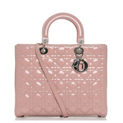Christian Dior Patent Cannage Large Lady Dior Light Pink 1 of 6