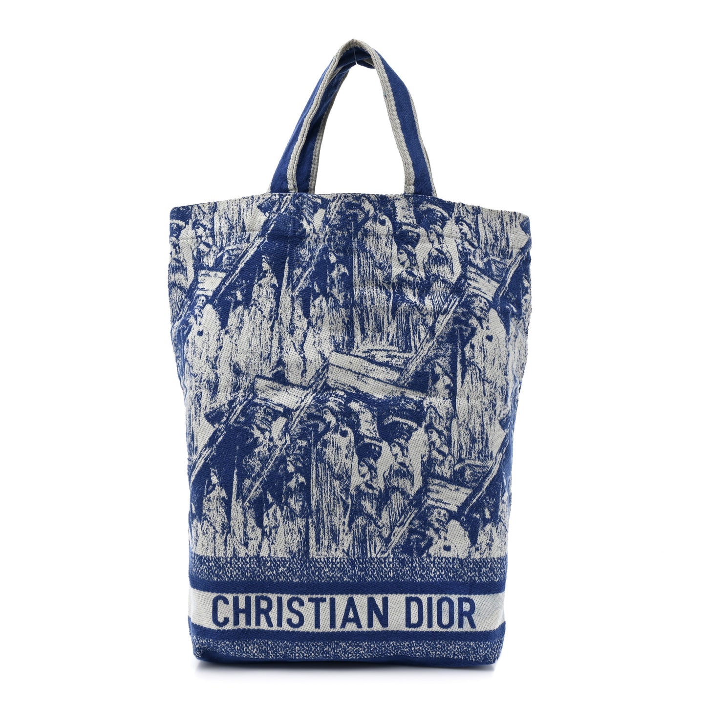 Canvas Print Cruise Tote Ivory Blue