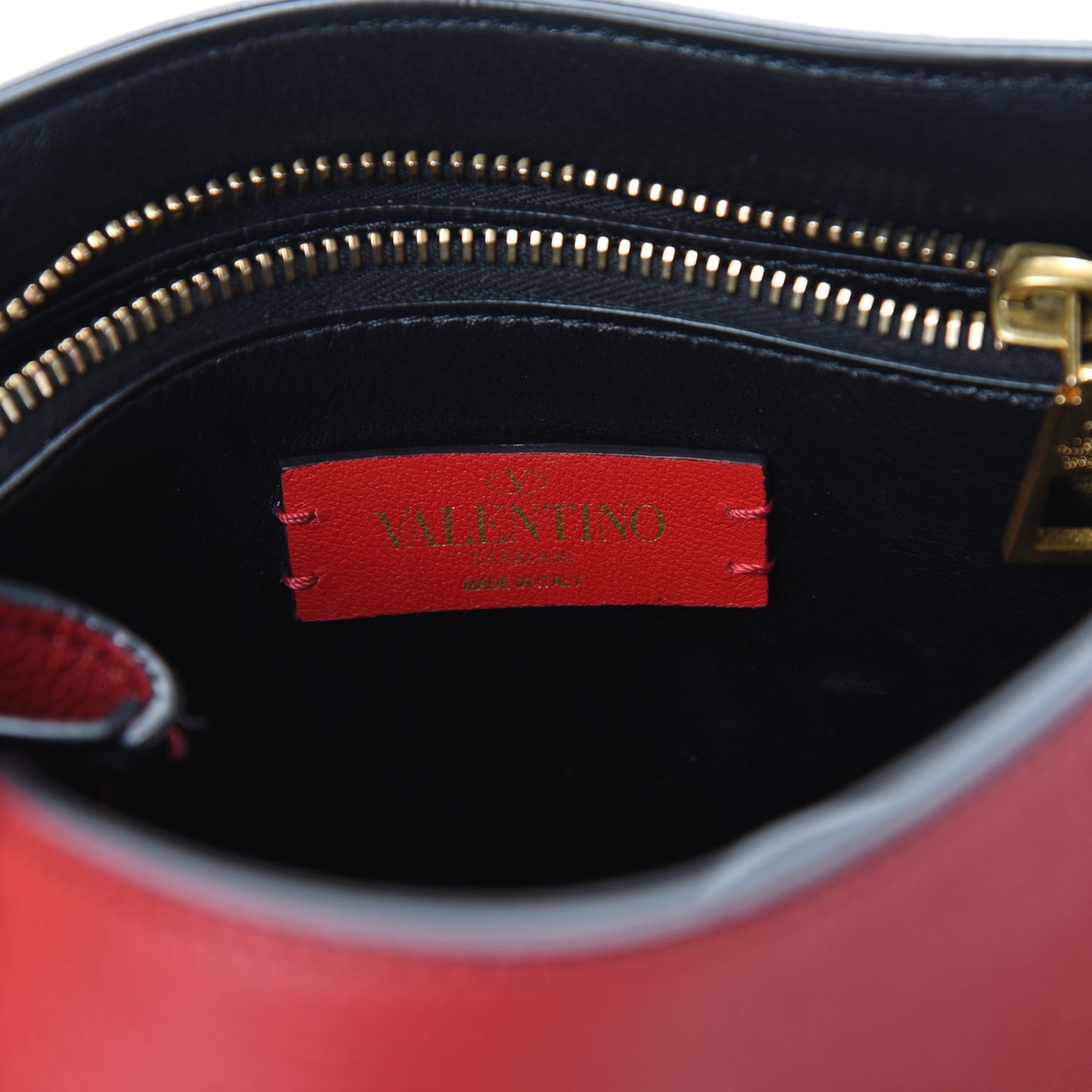 Calfskin Small VRing Chain Shoulder Bag Red
