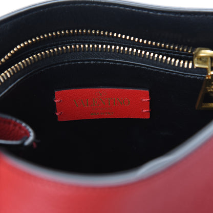 Valentino Garavani Calfskin Small VRing Chain Shoulder Bag Red 6 of 9