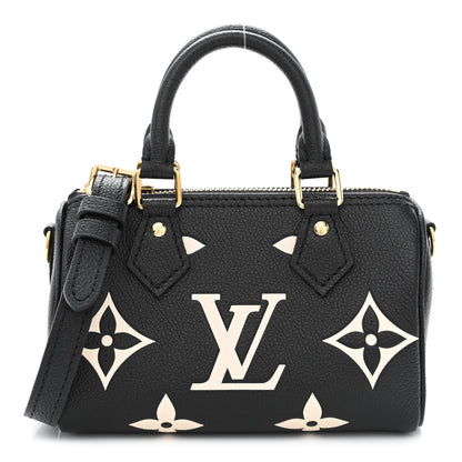 Louis Vuitton Empreinte Monogram Giant Nano Speedy Black Beige 1 of 8