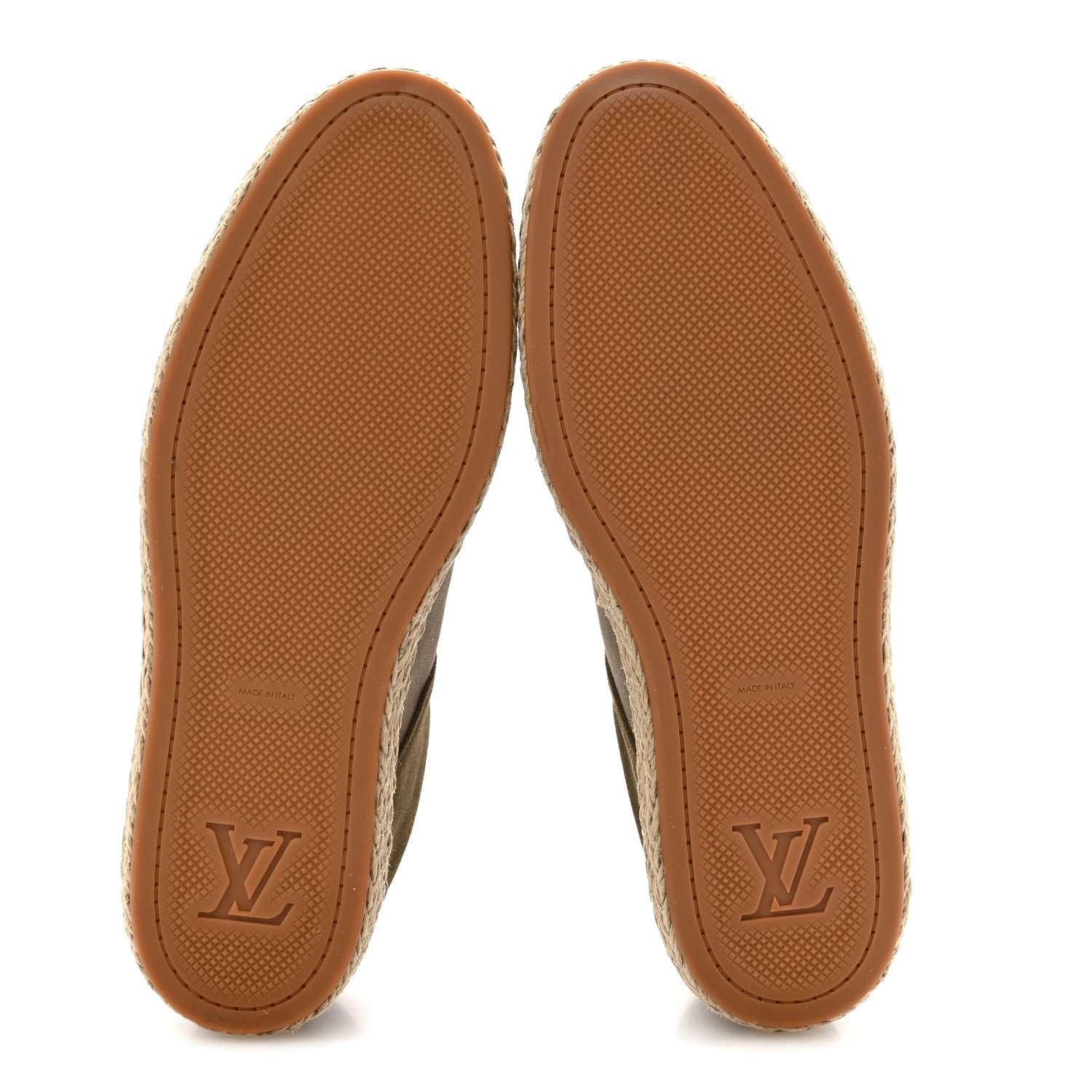 Louis Vuitton Canvas Suede Espadrille Mens Sneakers 10 Green 6 of 9