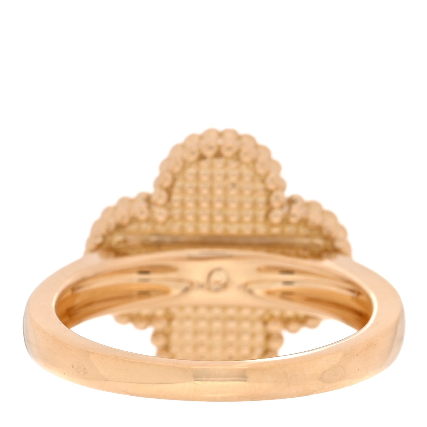 18K Yellow Gold Diamond Black Onyx Vintage Alhambra Ring 52 6