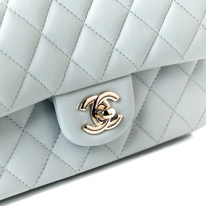 Chanel Lambskin Quilted Mini Top Handle Rectangular Flap Light Blue 12 of 14