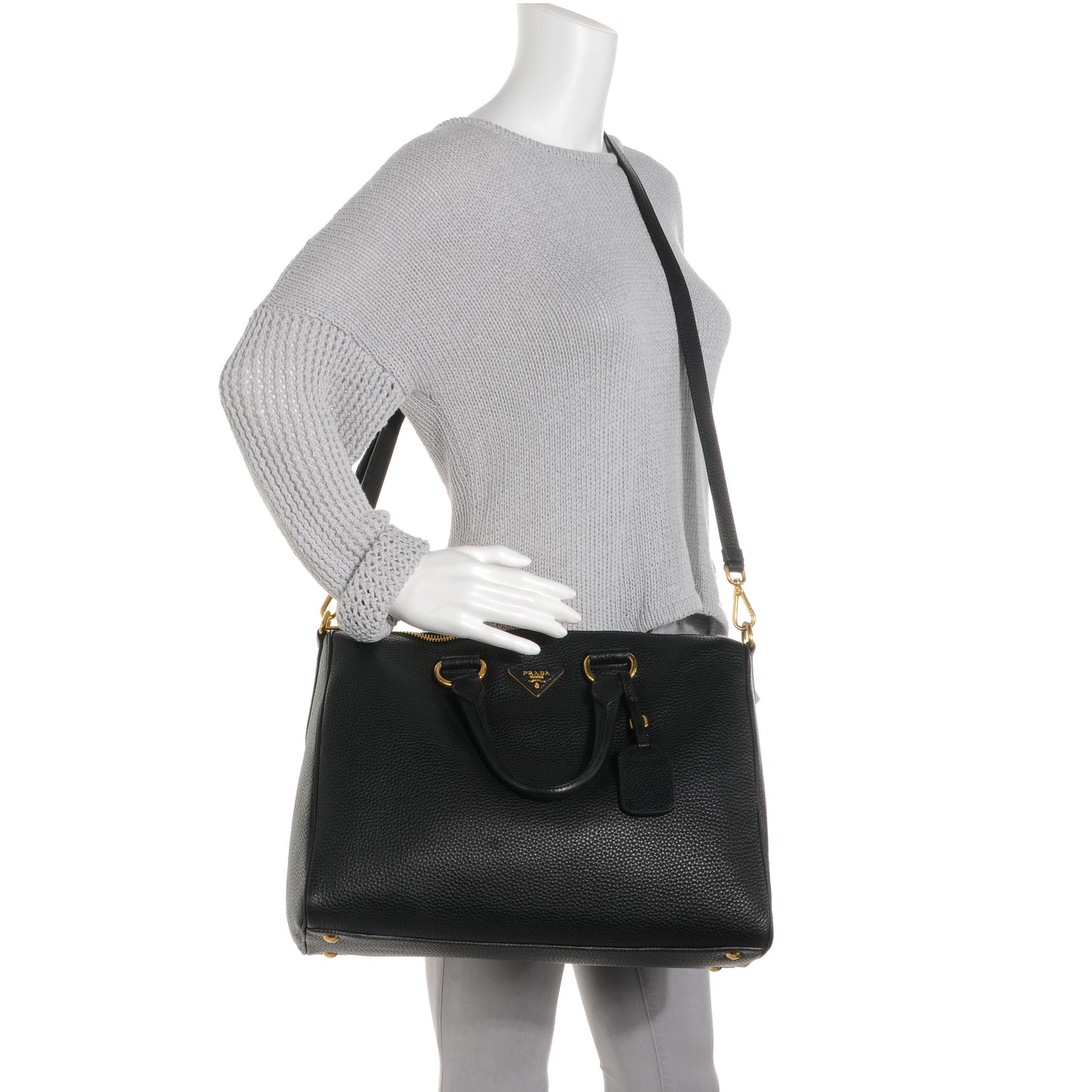 Vitello Daino Shoulder Bag Nero Black