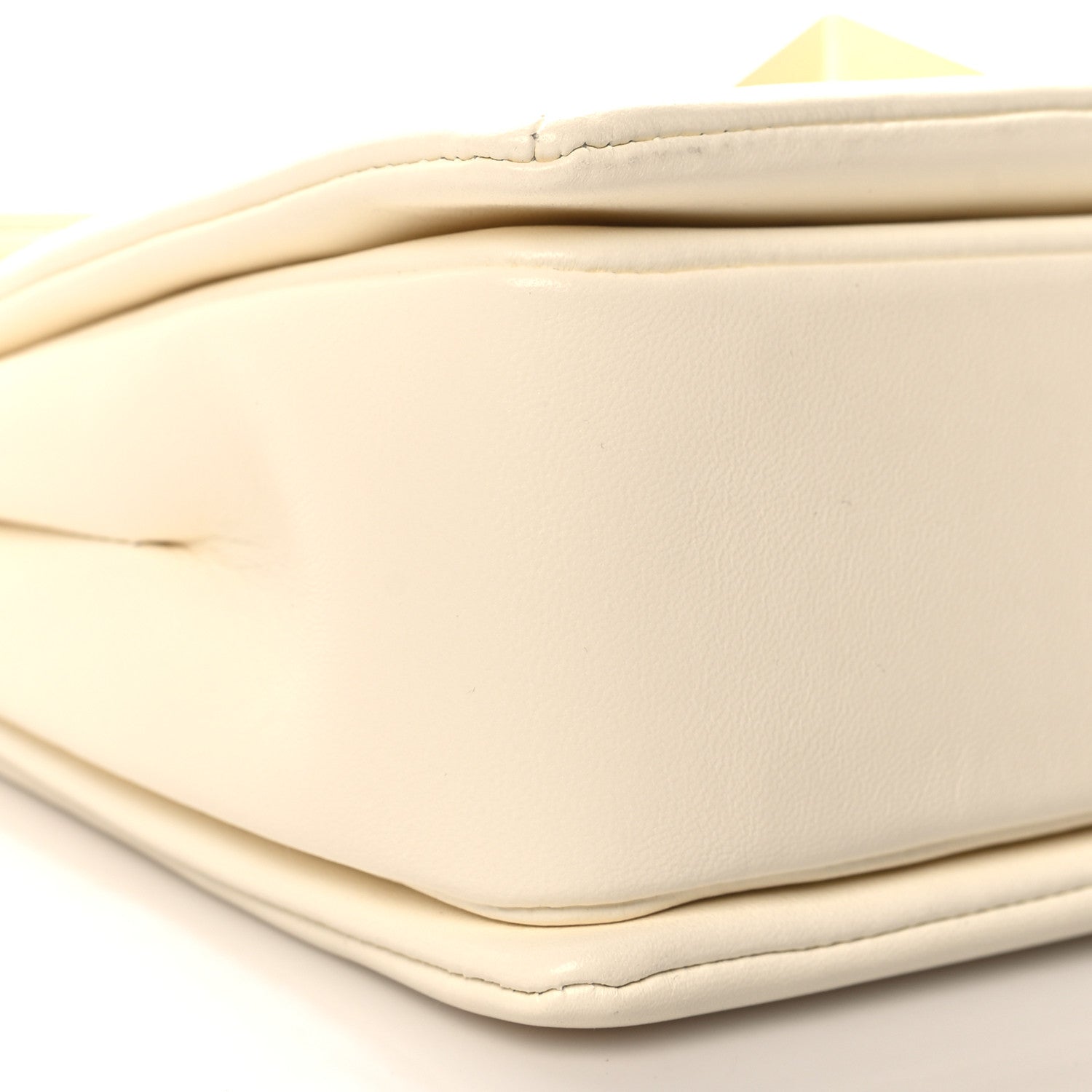 Valentino Garavani Nappa One Stud Chain Clutch Ivory 8 of 11
