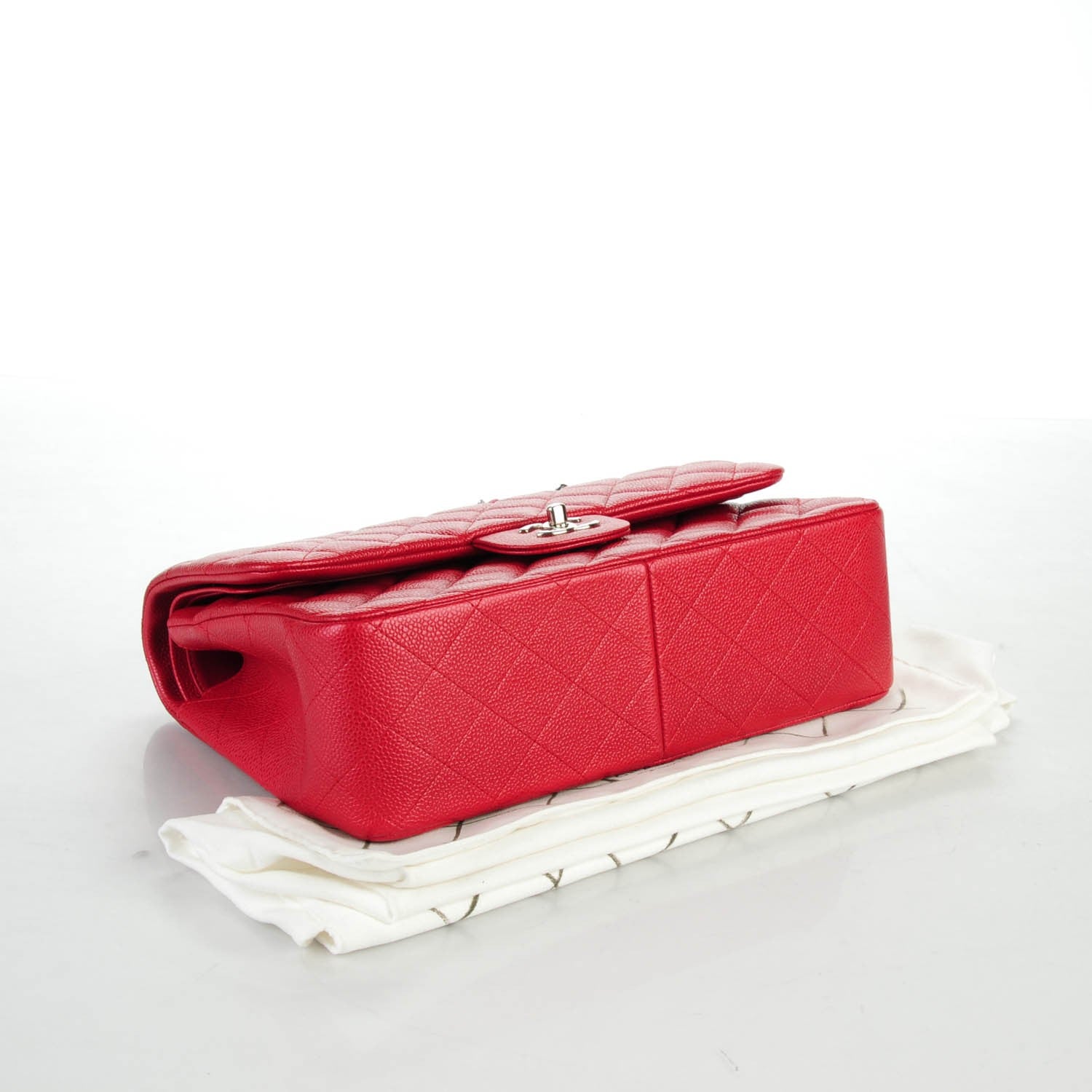 Chanel Pearly Caviar Quilted Jumbo Double Flap Dark Pink 4 of 7