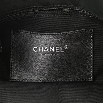 Chanel Iridescent Calfskin Stitched Just Mademoiselle Bowling Bag Black 6 of 11