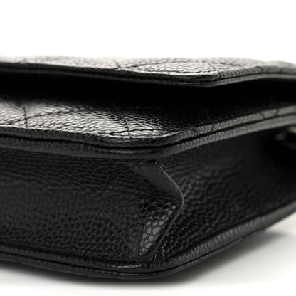 Chanel Caviar Quilted Wallet on Chain WOC Black 11 of 12