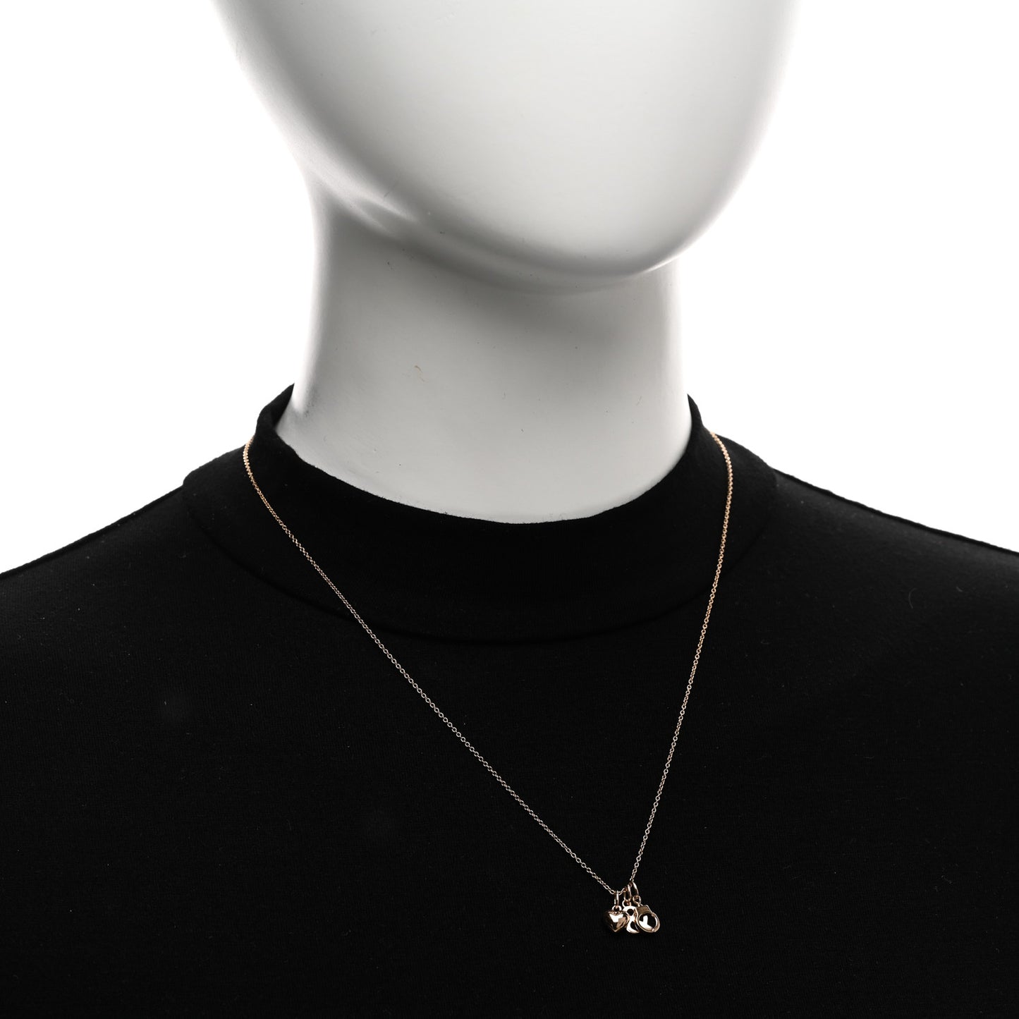 18K Rose Gold Naughty and Nice Pendant Necklace
