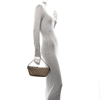 Gucci Monogram Web Boat Pochette Brown 2 of 11