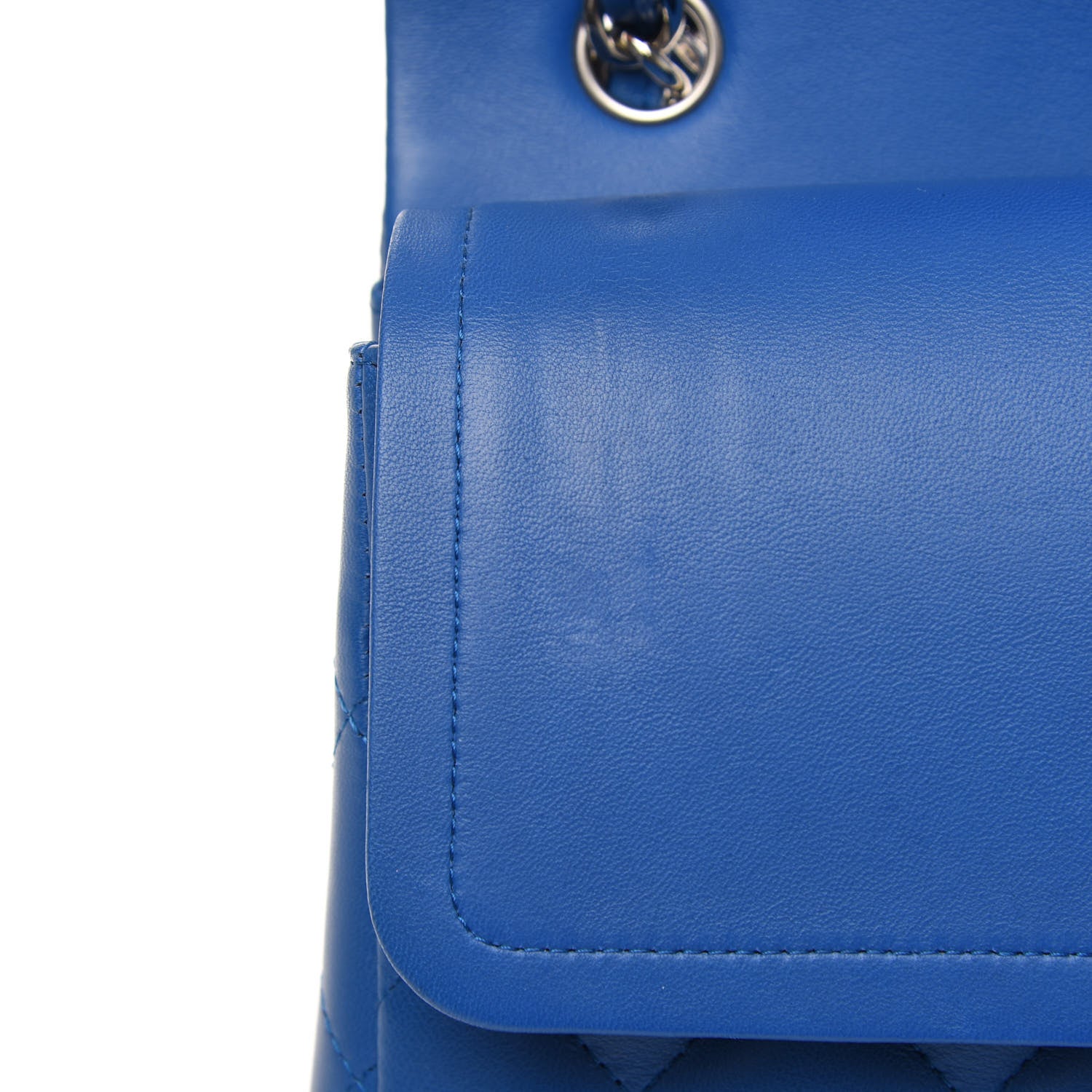 Chanel Lambskin Quilted Jumbo Double Flap Blue 12 of 12