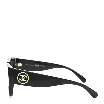 Chanel Acetate Polarized Square Sunglasses 5506 Black 3 of 8