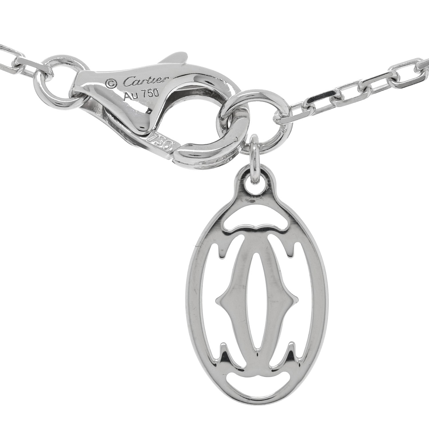 Cartier 18K White Gold Diamond SM D'Amour Pendant Necklace 4 of 5