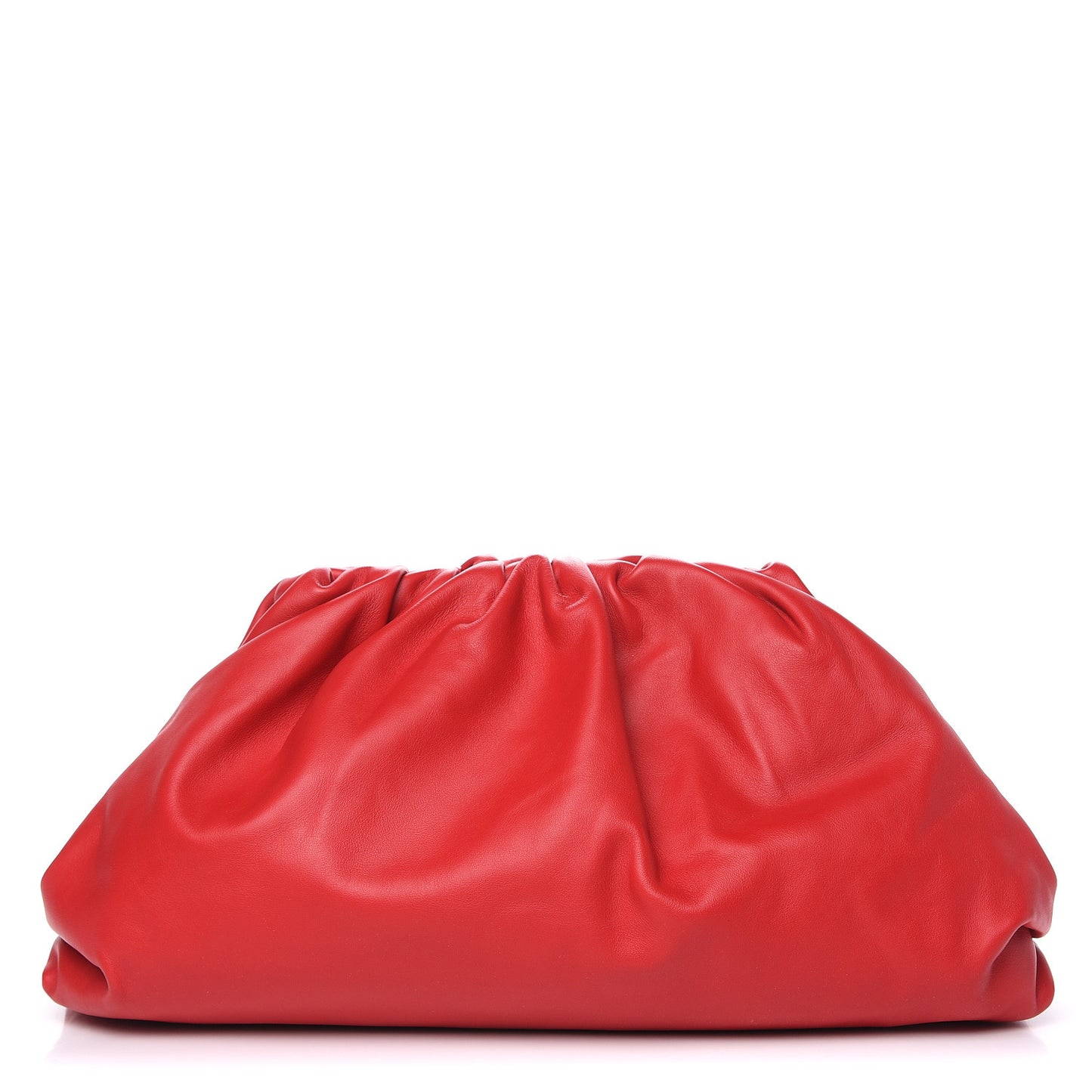 Smooth Butter Calf The Pouch Oversized Clutch Bright Red